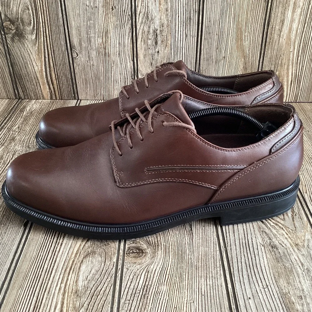 Dunham Men's Jericho Burlington Leather Waterproof Oxford Shoes MCT410SB Size 12